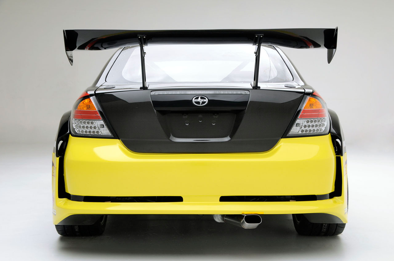 Illustration for article titled Tanner Foust's Scion tC Drift Car: V8-Powered, RWD, Ridiculous